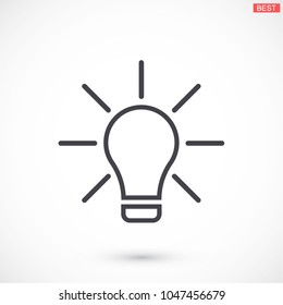 Lamp line Vector icon