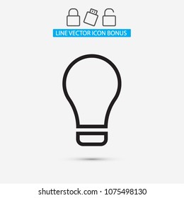 Lamp line Vector icon