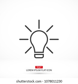 Lamp line Vector icon