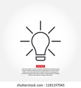 Lamp line Vector icon