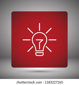 Lamp line Vector icon