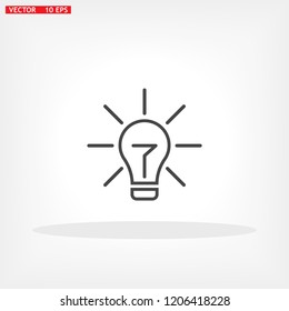 Lamp line Vector icon