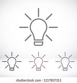 Lamp line Vector icon