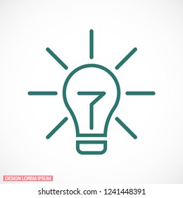 Lamp line Vector icon