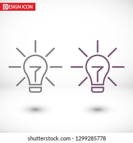 Lamp line Vector icon