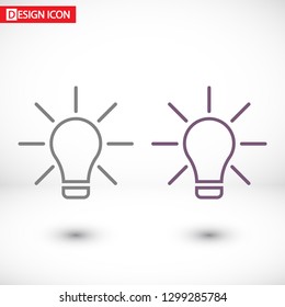 Lamp line Vector icon