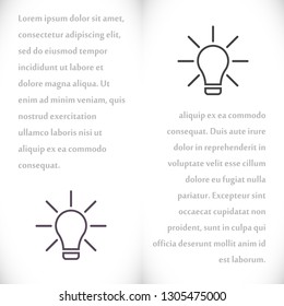 Lamp line Vector icon