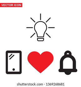 Lamp line Vector icon