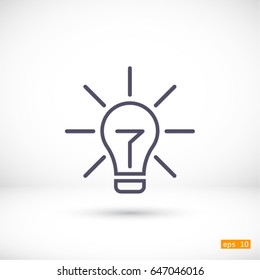 Lamp line Vector icon