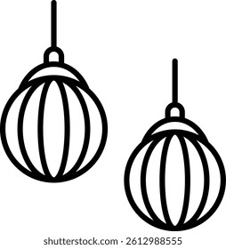 Lamp Line Vector Icon Design