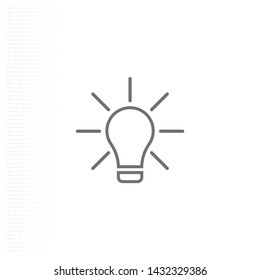 Lamp line Vector icon . Lorem Ipsum Illustration design