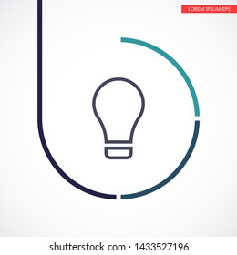 Lamp line Vector icon . Lorem Ipsum Illustration design