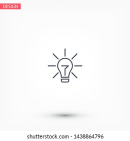 Lamp line Vector icon . Lorem Ipsum Illustration design