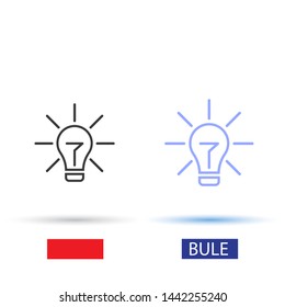 Lamp line Vector icon . Lorem Ipsum Illustration design