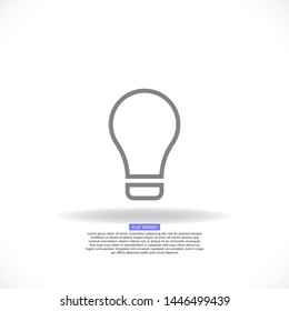 Lamp line Vector icon . Lorem Ipsum Illustration design