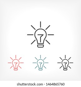 Lamp line Vector icon . Lorem Ipsum Illustration design