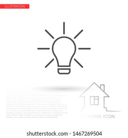 Lamp line Vector icon . Lorem Ipsum Illustration design
