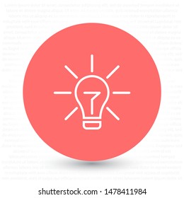 Lamp line Vector icon . Lorem Ipsum Illustration design