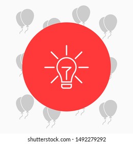 Lamp line Vector icon . Lorem Ipsum Illustration design