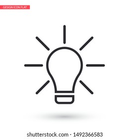 Lamp line Vector icon . Lorem Ipsum Illustration design