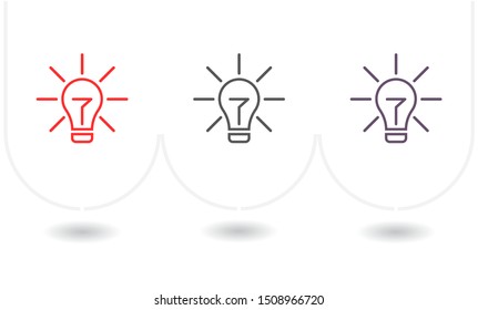Lamp line Vector icon . Lorem Ipsum Illustration design