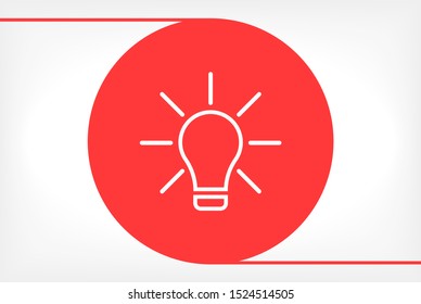 Lamp line Vector icon . Lorem Ipsum Illustration design