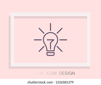 Lamp line Vector icon . Lorem Ipsum Illustration design
