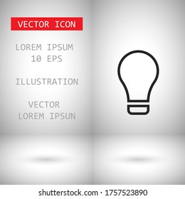 Lamp line Vector icon . Lorem Ipsum Illustration design