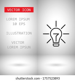 Lamp line Vector icon . Lorem Ipsum Illustration design