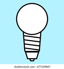 Lamp line Vector illustration.