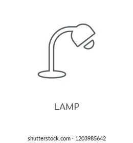 Lamp linear icon. Lamp concept stroke symbol design. Thin graphic elements vector illustration, outline pattern on a white background, eps 10.