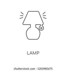 Lamp linear icon. Lamp concept stroke symbol design. Thin graphic elements vector illustration, outline pattern on a white background, eps 10.