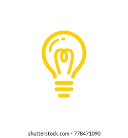 Lamp linear pictogram, idea and creativity symbol