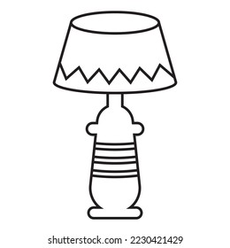 Lamp from lines on a white background.