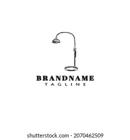 lamp logo cartoon template icon design black modern isolated cute illustration