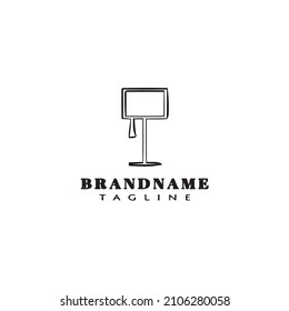 lamp logo cartoon template icon design black modern isolated vector