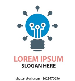 Lamp logo company and vector