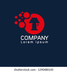 lamp logo concept. Designed for your web site design, logo, app, UI