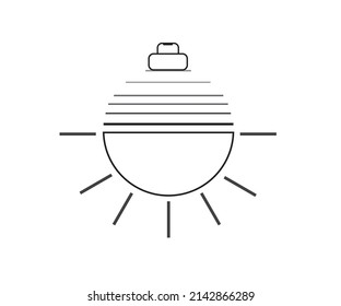 lamp logo design. suitable for website design, electricity and application icons. vector, flat design, logo, symbol and light illustration