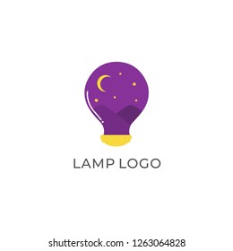 Lamp Logo Design Vector