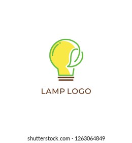 Lamp Logo Design Vector