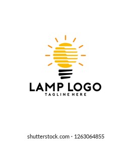 Lamp Logo Design Vector