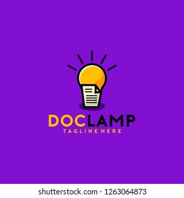 Lamp Logo Design Vector