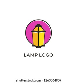 Lamp Logo Design Vector