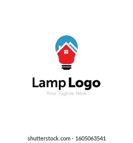 Lamp logo design vector inspiration