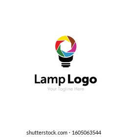 Lamp logo design vector inspiration