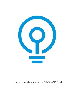 lamp logo design vector template