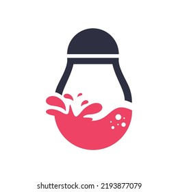 lamp logo design with water splash and lamp with mouse image