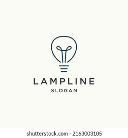 Lamp logo icon design template vector illustration