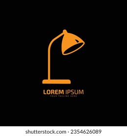 lamp logo, lamp icon silhouette, lamp symbol and light lamp
